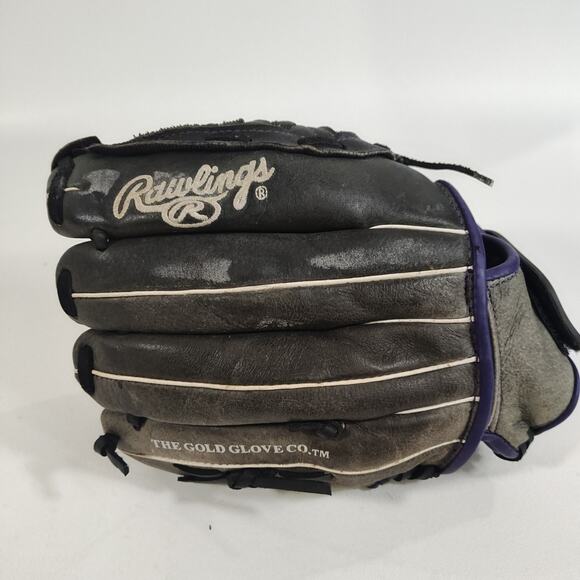 Rawlings Storm Youth ST1200FPUR Black/Purple 12"‎ RHT Sure Catch Baseball Glove - Picture 5 of 5